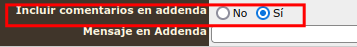 comentario Addenda
